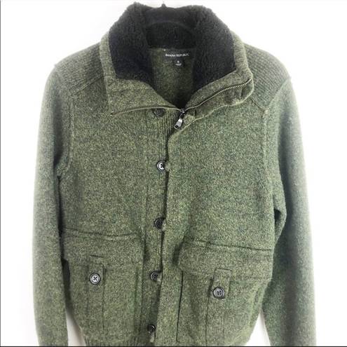 Banana Republic  Military Green Wool Blend Jacket