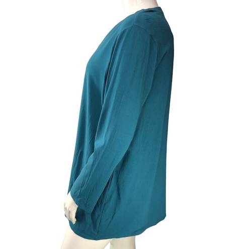 J.Jill  Wearever Collection Womens Size XL Teal Cardigan Sweater Single Button