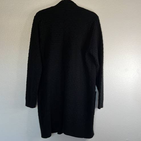 Apt. 9 EUC  Black Open Knit Long Cardigan sz L