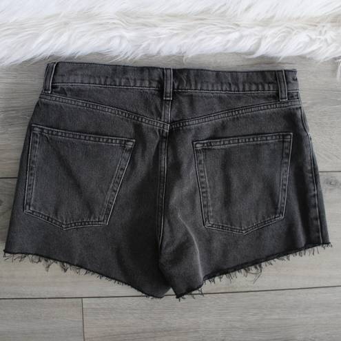 Reformation  Charlie High-Waisted Charcoal Grey Havana Denim Shorts Size 30