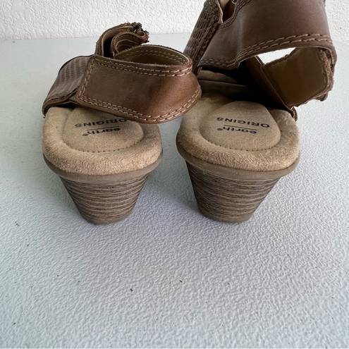 Earth Origins  brown leather heels size 8