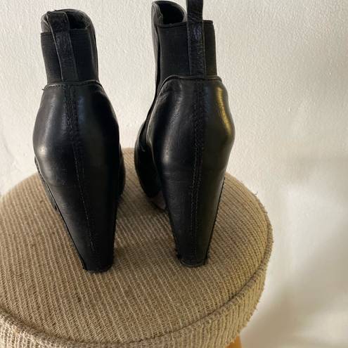 All Saints black leather Booties size 37