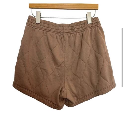 Abercrombie & Fitch Tan Quilted Sweat Shorts