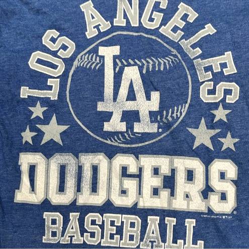 Genuine Merchandise MLB LA Dodgers VNeck Fitted Med Blue Baseball Womens Tee