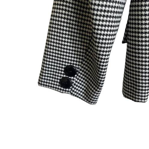 Houndstooth Lauren Alexandra Women Jacket Blazer Collar 3 Button Closure Size 10 