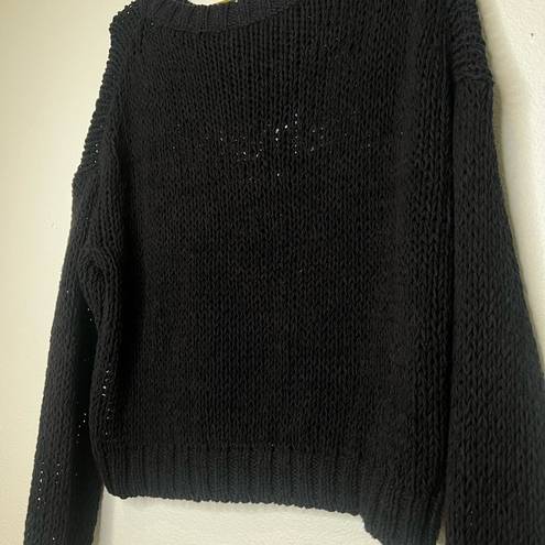 Krass&co Max and  Sweater Lemon embroidered Black Loose Knit crewneck