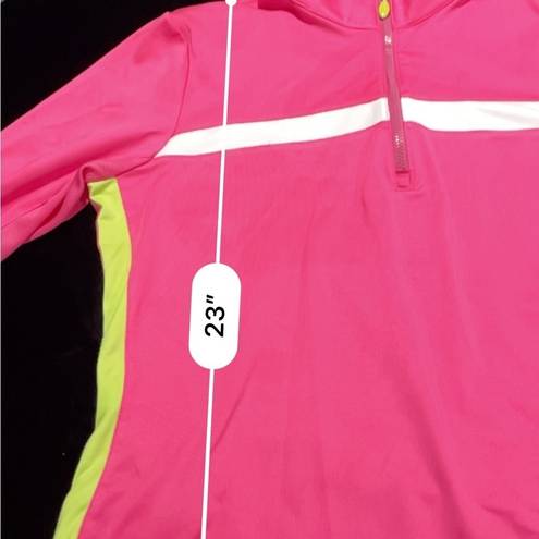 EP Pro  Tour Tech Long Sleeve 1/4 zip Top bright pink size small