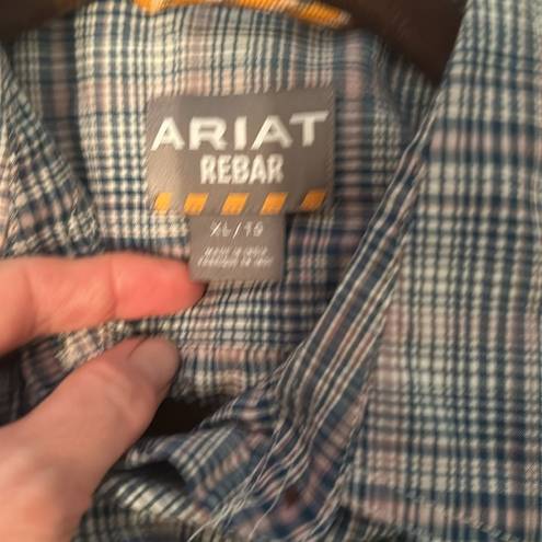 Ariat  Rebar Flannel DuraStretch Work Shirt, Size XL