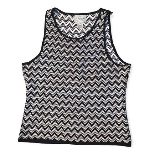 Oscar de la Renta Oscar de la rents Chevron silk tank