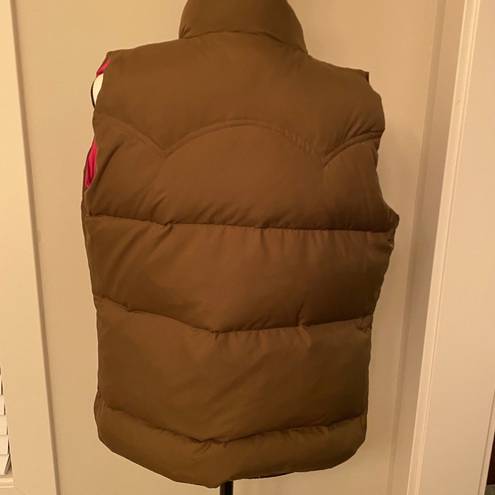 American Eagle AEO || Pink/Brown reversible puffer vest