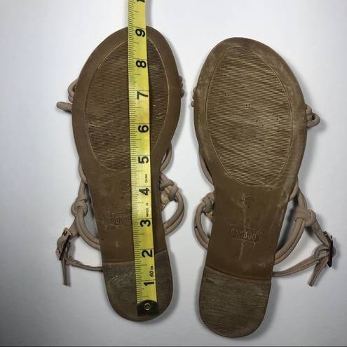 Bamboo  Strappy Slingback Tan Sandal | 6 (36.5)