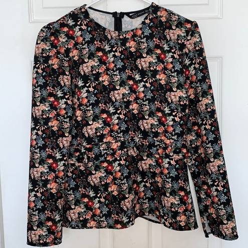 ZARA  Floral Peplum Top 