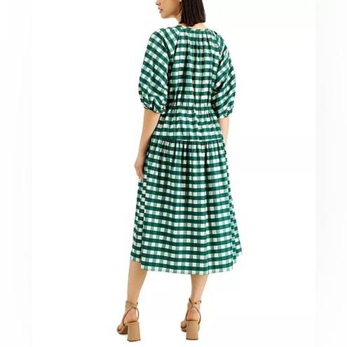 Max Mara Weekend  Green Gingham Check Cotton Midi Dress