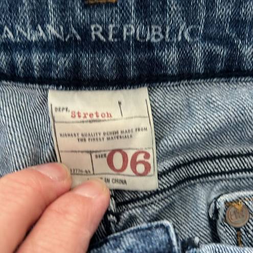 Banana Republic  Womens Urban Wide Leg Stretch Pocket Denim Blue Jeans Size 6 ♦️