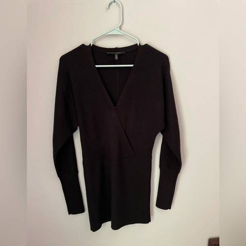 White House | Black Market  Black Wool Blend Sweater Bodycon Dress Size XS