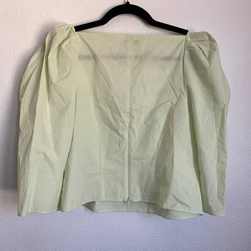 Vince NEW  Draped Square Neck Top in Honeydew