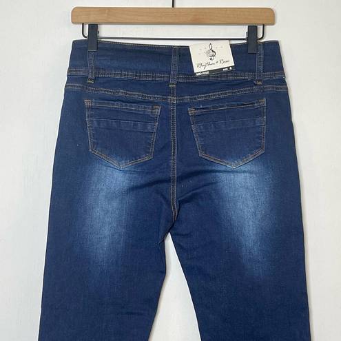 Rhythm NEW  + Rose Capri Length Jeans Women's Size 6 Blue Denim Mid Rise