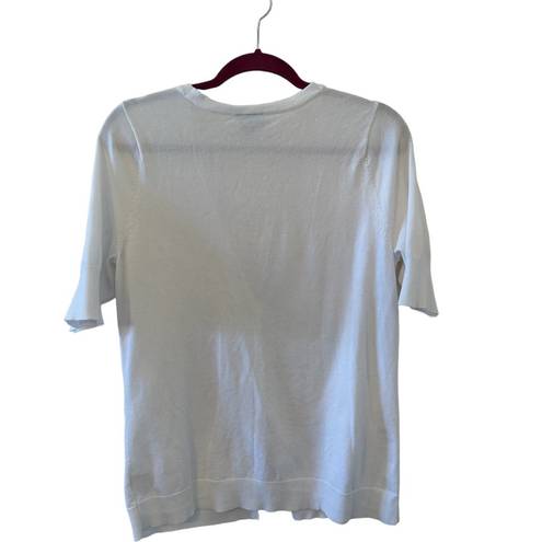 Torrid  white button down V-Neck cardigan short sleeved sweater size 10
