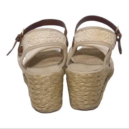 Ralph Lauren  Crochet Espadrille Wedge Sandals