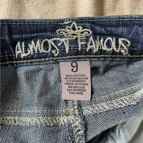 Almost Famous  Paint Splatter Crop Capri Cuffed Jeans