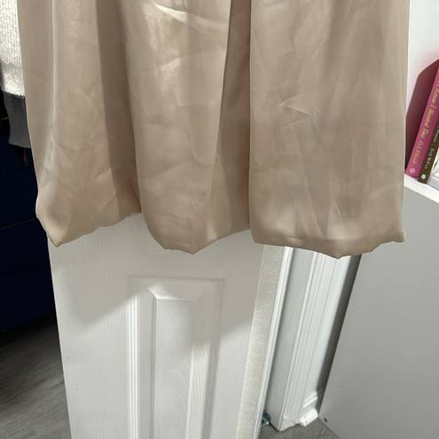 Jump  Tan silky dress