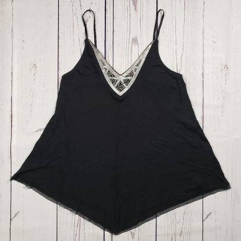 Candie's NWT  Black Embellished Cami Tank Top Women's Size XS