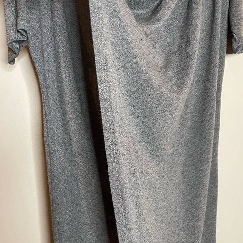 Silence + Noise  charcoal gray midi dress with cowl neck