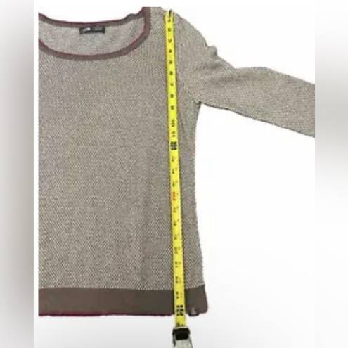 The North Face  Women’s Lightweight Grey Checkered Purple Trim Sweater Size Medium