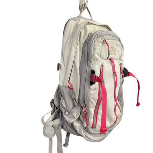 The North Face TNF  Surge II Daypack Backpack White Outdoor Hiking Holds Laptop