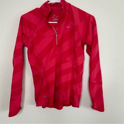 Nike  Dri Fit Quarter Zip Hot Pink Pullover XS