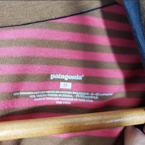 Patagonia Au Pateau Cowl Neck Sleeveles Striped In Pink Multicolor Dress Size M