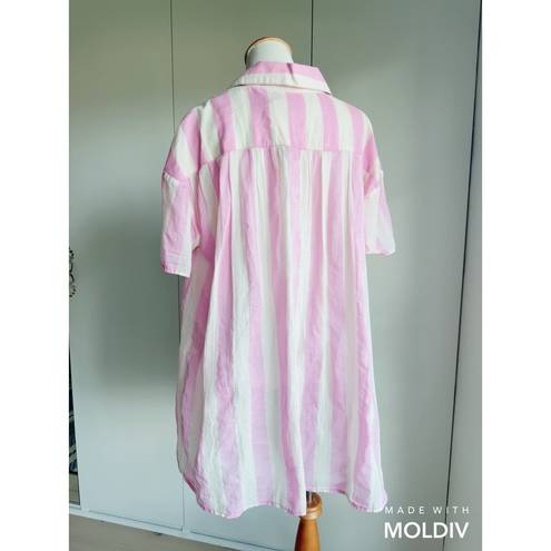 We The Free Barbie Bubblegum Pink Button Down Float Away Top NWT | M