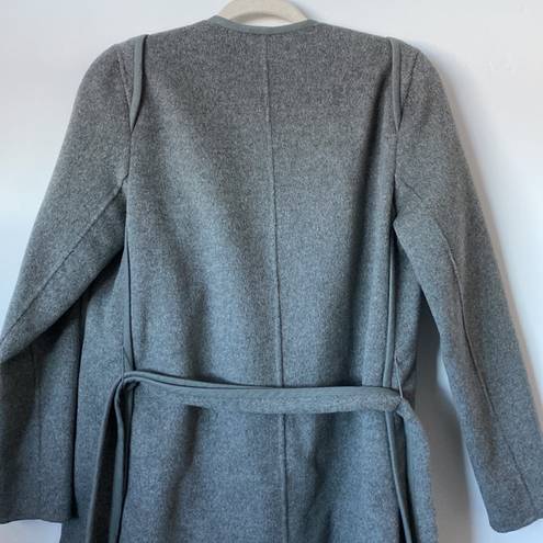 Vince  Grey Wool Belted Wrap Coat Size: XS