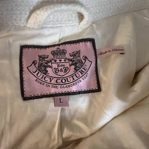 Juicy Couture Wool Blend Double Breasted Pea
Coat Jacket in Cream Size Large