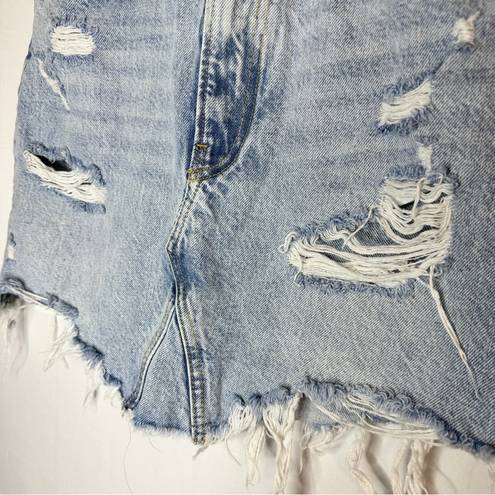 Pilcro  Urban Outfitters Destroyed Denim Mini Skirt Distressed Ripped Women’s 4