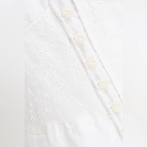 Rag and Bone  Criseli Broderie Anglaise Ramie Midi Button Down Dress White NEW