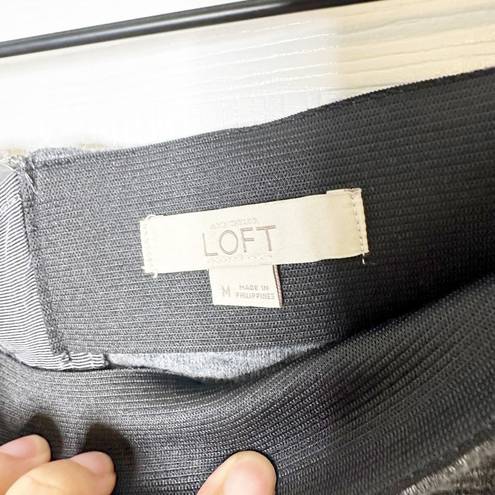 The Loft  Size M Gray Knit Stretch Pencil Skirt Work Wear Office