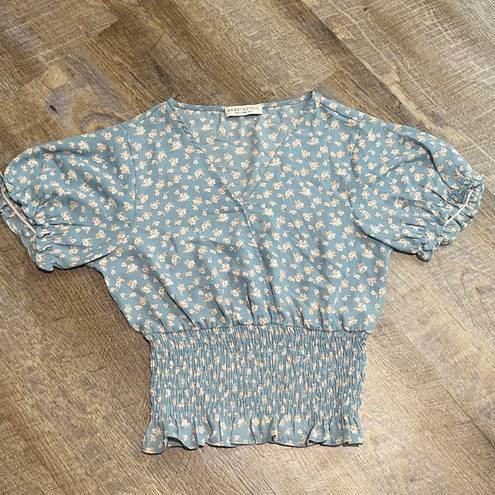 Paper Crane Women’s Floral Printed Shirred Blouse 