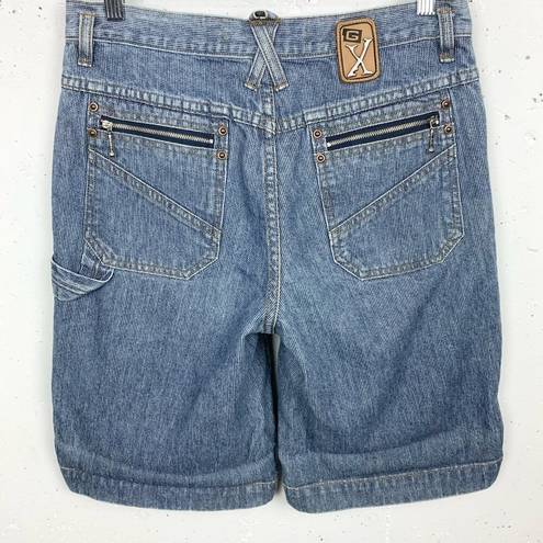 Bermuda Vintage Womens GX Know Who You Are  Jean Shorts Blue Medium Wash Size 30
