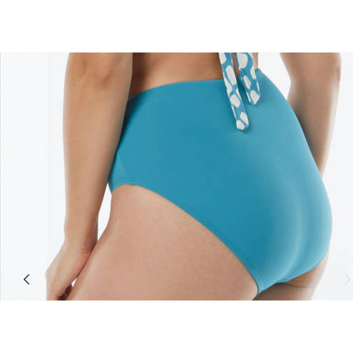 Coco reef CONTOURS  HIGH WAIST BIKINI BOTTOM - Capri Blue XL NWT