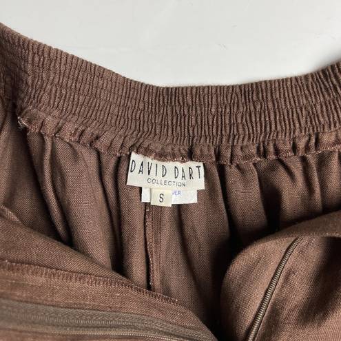 Bermuda vintage 90s brown linen high waisted pleated front  dressy mom shorts