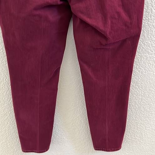 Talbots  High Waist Ankle Burgundy Denim Jeans