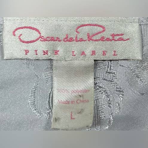 Oscar de la Renta  Vintage Nightgown Pink Label Short Sleeve White Gown Large