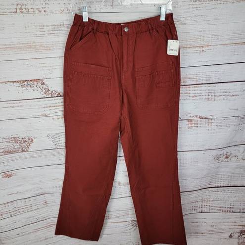 Free People Movement  Garnet Red Voyage High-Rise Cargo Women's Pants Size Small