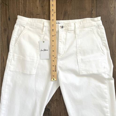 Sam Edelman  Denim NWT High Rise Cargo Ankle Denim Pants White Women’s 14 NEW