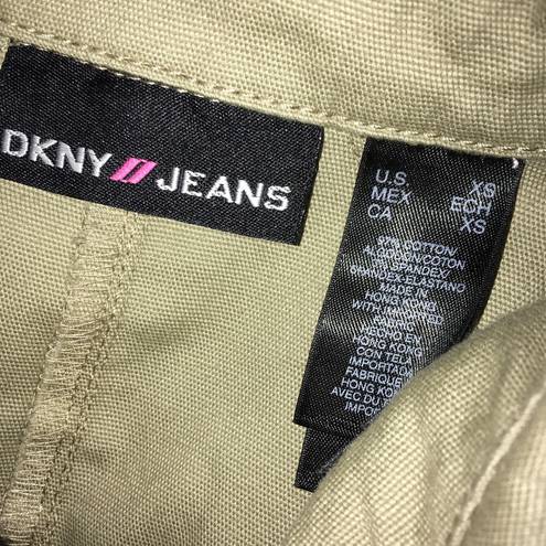 DKNY  Jeans Military Green Button Front Shirt