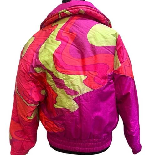 Vibrant Vintage 80s Snuggler Seattle Skiwear Neon Ski Jacket  Pink Medium RARE