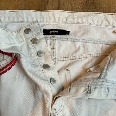 Hudson Jeans Hudson Denim Jean 32 Womens Jessi Boyfriend White Light Wash High Waist Boho NWT