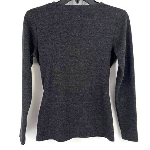 White House | Black Market  Velvety Wrap Waist Sweater Size XXS Charcoal Gray