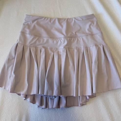 Gold Hinge Pale Pink Pleated Tennis Skirt